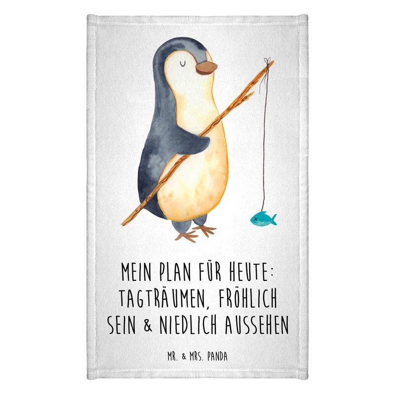 Gästehandtuch Pinguin Angler