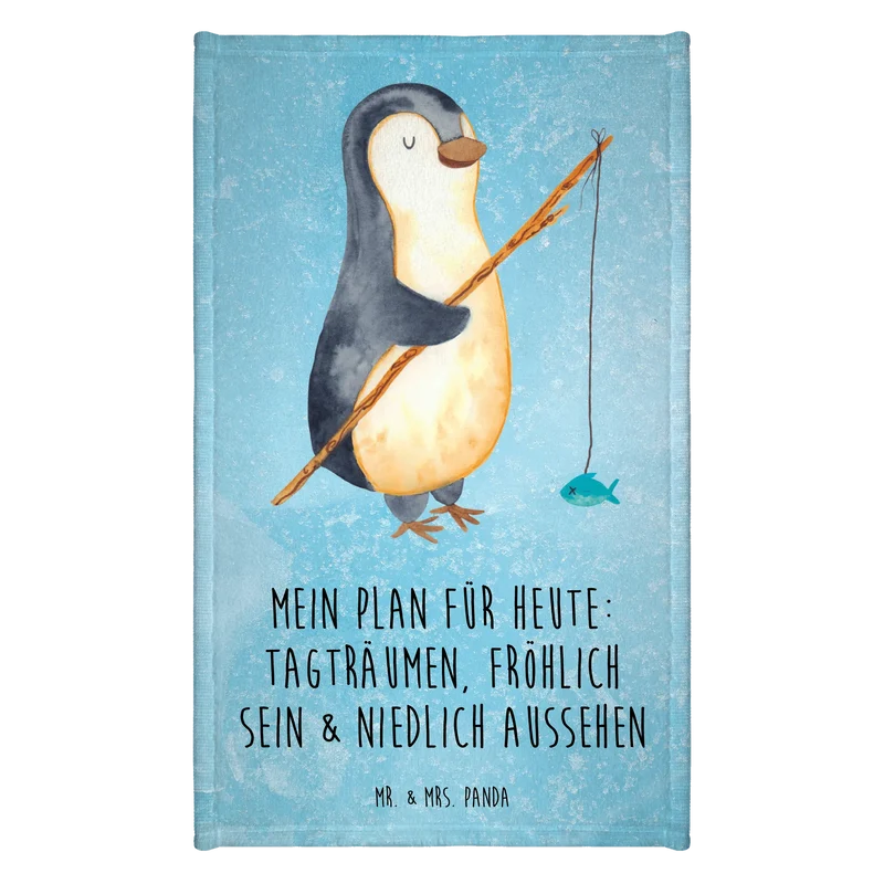 Gästehandtuch Pinguin Angler