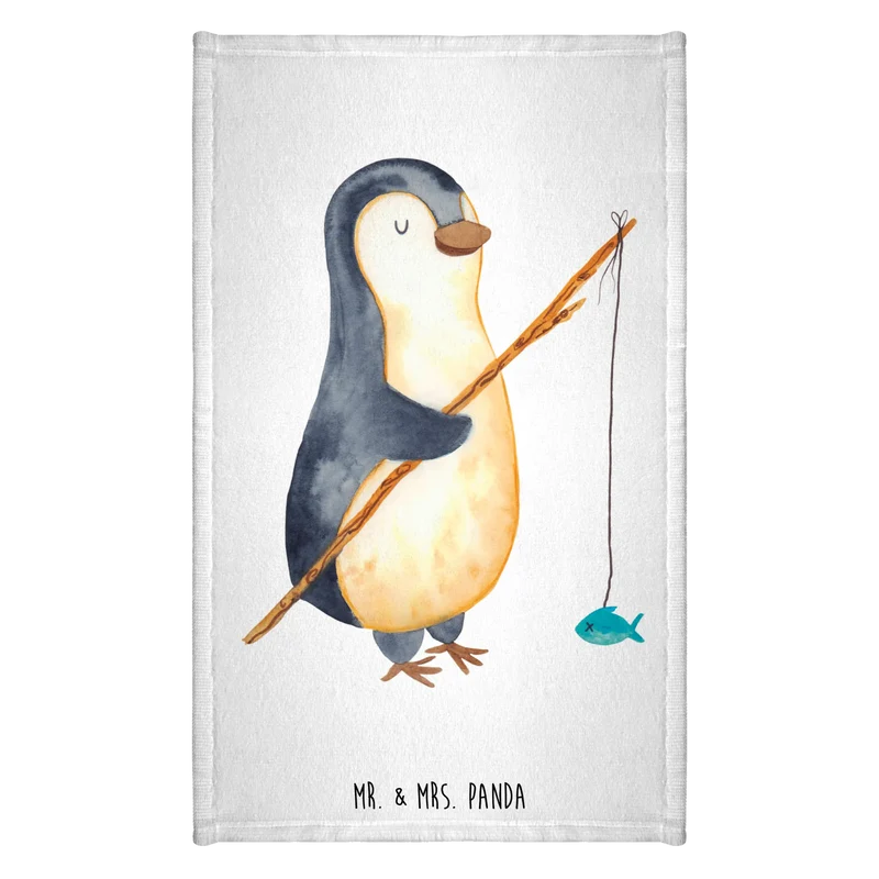 Gästehandtuch Pinguin Angler