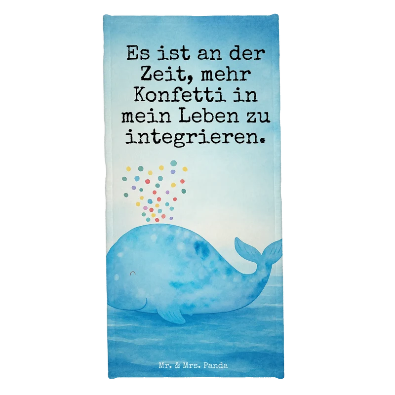 Badehandtuch Wal Konfetti Design