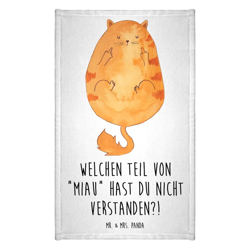 Gästehandtuch Katze Mittelfinger