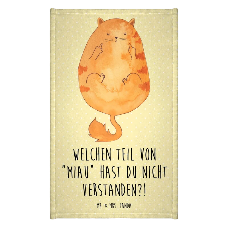 Gästehandtuch Katze Mittelfinger