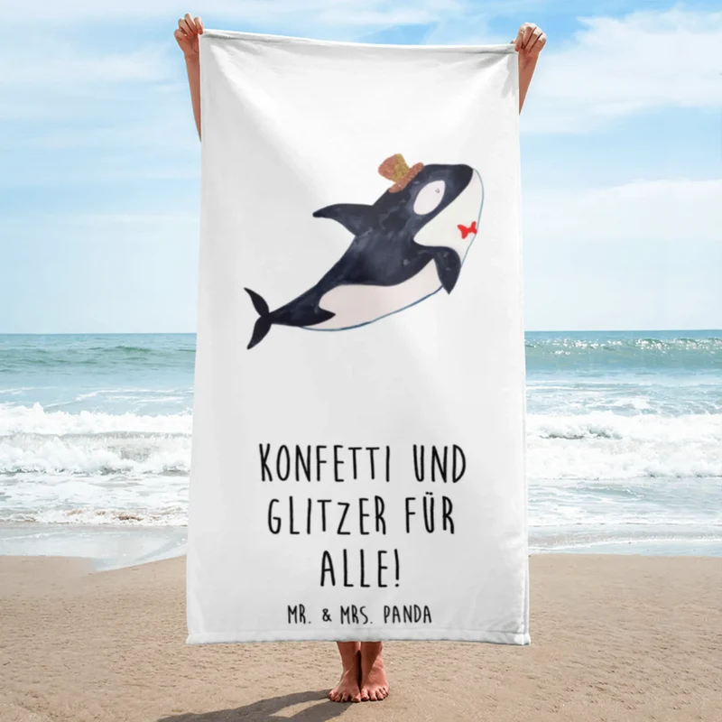 XL Badehandtuch Orca Zylinder