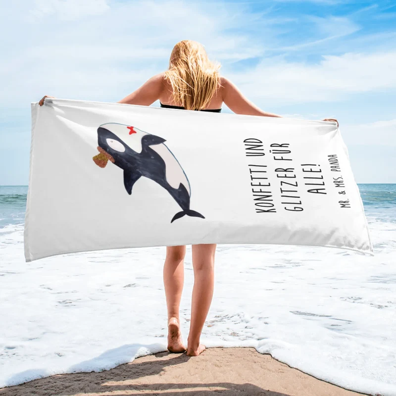 XL Badehandtuch Orca Zylinder