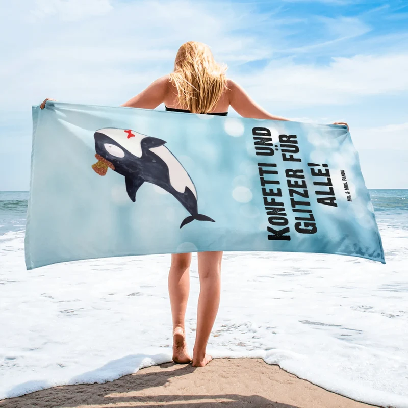 XL Badehandtuch Orca Zylinder