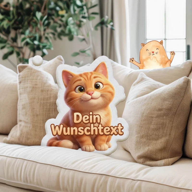 Personalisiertes Formkissen Haustier im Cartoon & Animationsfilm Stil