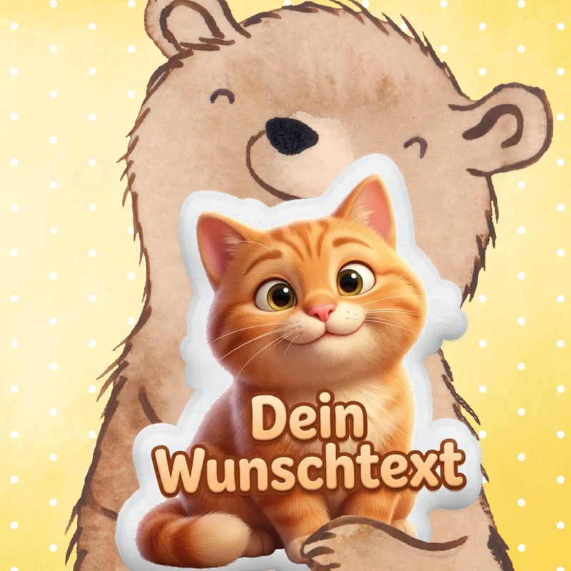 Personalisiertes Formkissen Haustier im Cartoon & Animationsfilm Stil