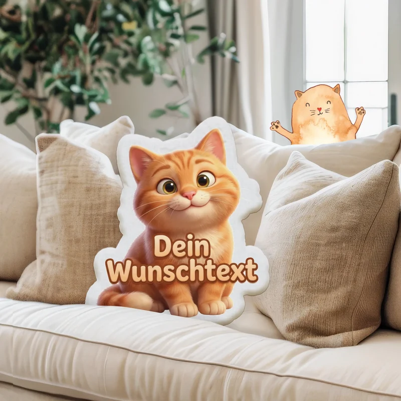Personalisiertes Formkissen Haustier im Cartoon & Animationsfilm Stil