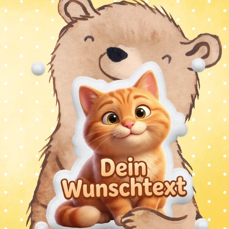 Personalisiertes Formkissen Haustier im Cartoon & Animationsfilm Stil