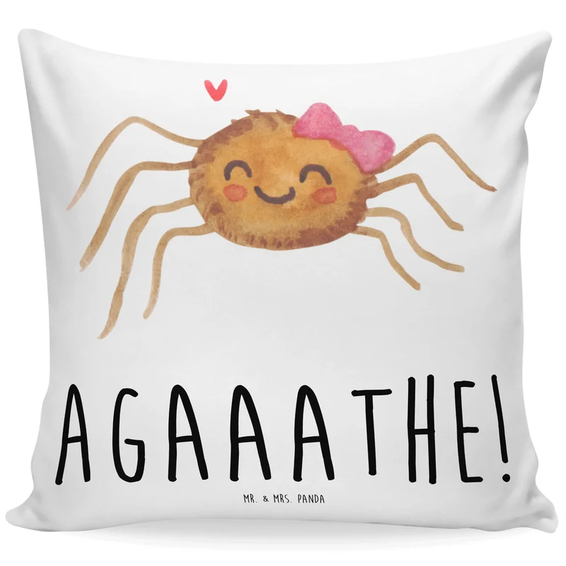 40x40 Kissen Spinne Agathe Freude
