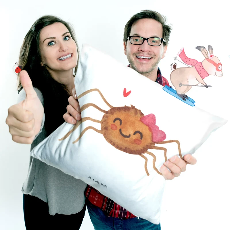 40x40 Kissen Spinne Agathe Freude