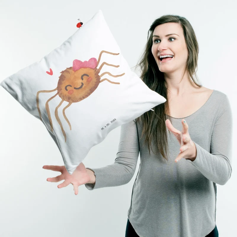40x40 Kissen Spinne Agathe Freude