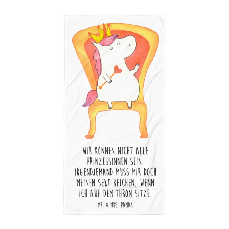 XL Badehandtuch Einhorn Prinzessin
