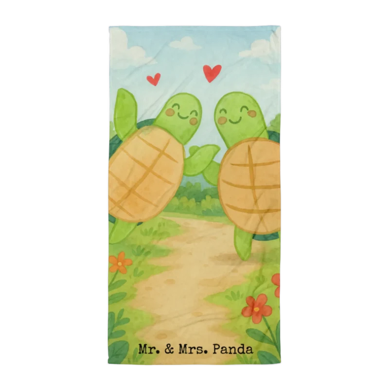 XL Badehandtuch Schildkröten Paar Design
