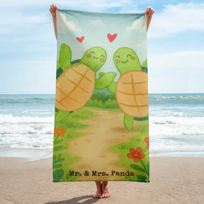 XL Badehandtuch Schildkröten Paar Design