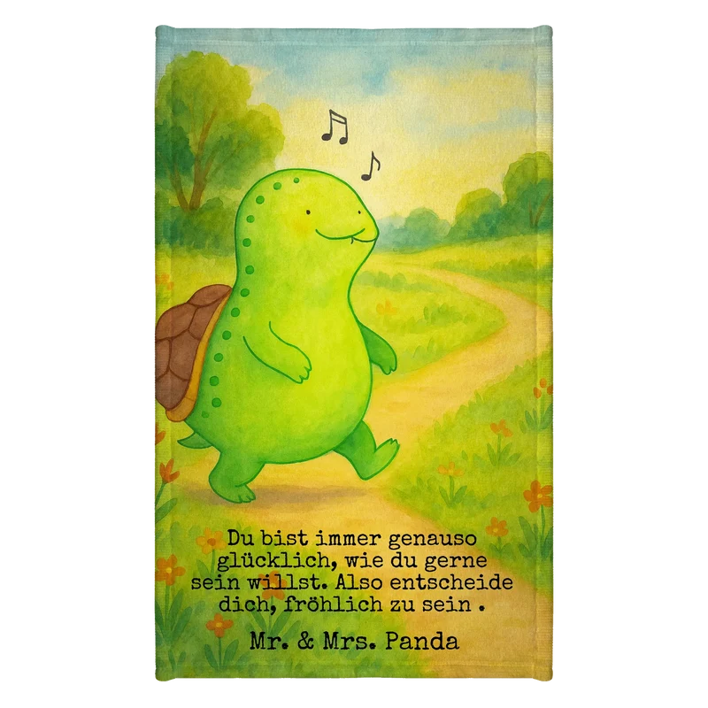 Gästehandtuch Schildkröte Pfeifen Design