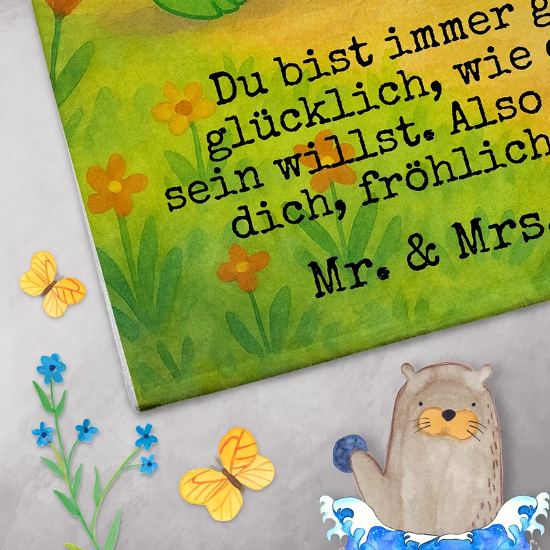 Gästehandtuch Schildkröte Pfeifen Design