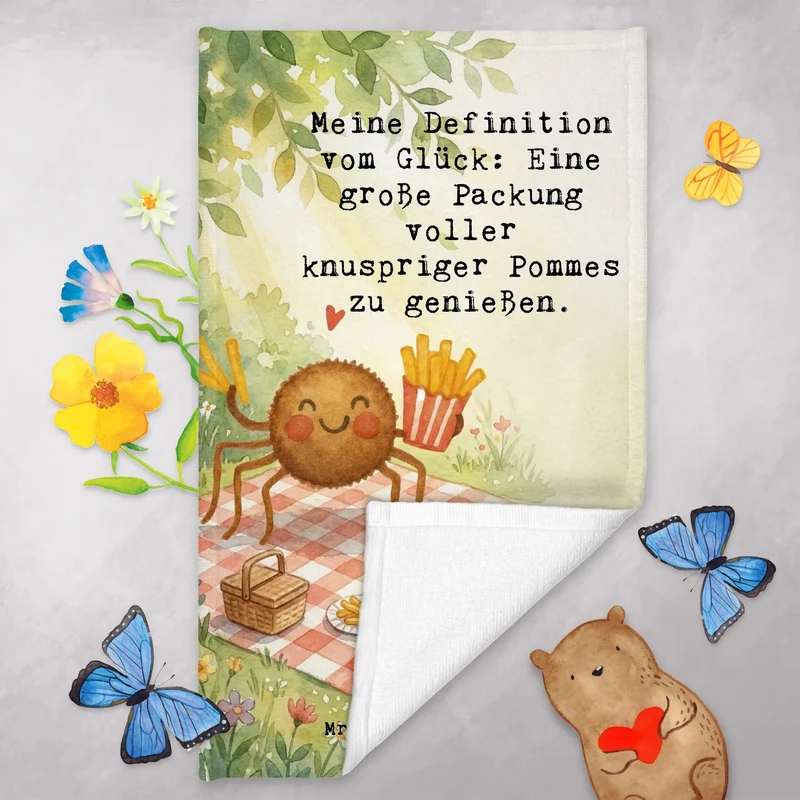 Gästehandtuch Spinne Agathe Pommes Design