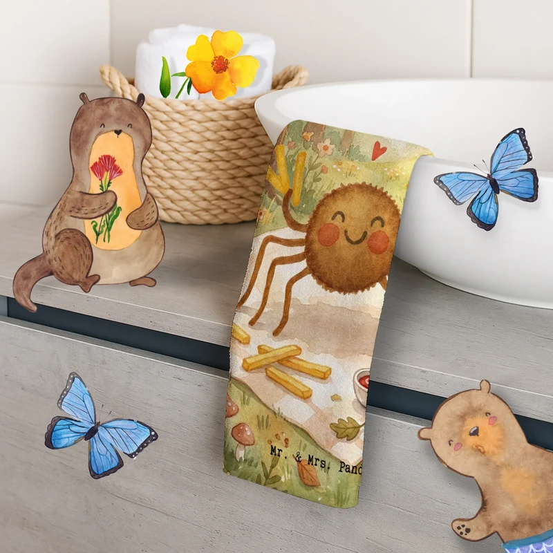 Gästehandtuch Spinne Agathe Pommes Design