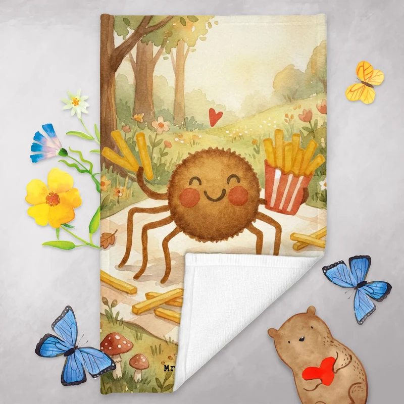 Gästehandtuch Spinne Agathe Pommes Design