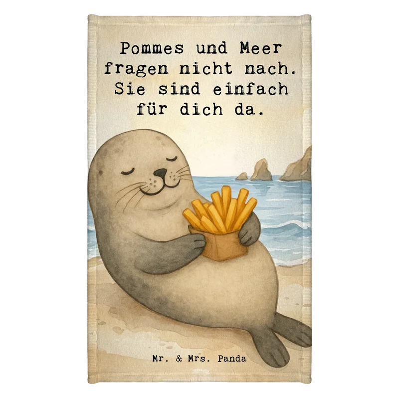 Gästehandtuch Robbe Pommes Design