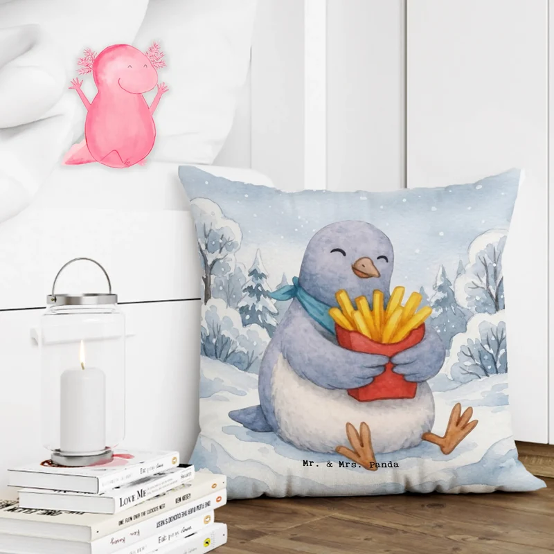 40x40 Kissen Taube Winter Pommes Design