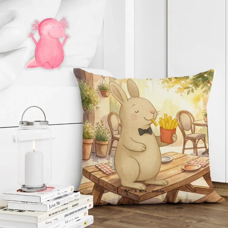 40x40 Kissen Hase Pommes Design