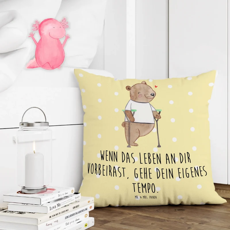 40x40 Kissen Bär Beinamputation