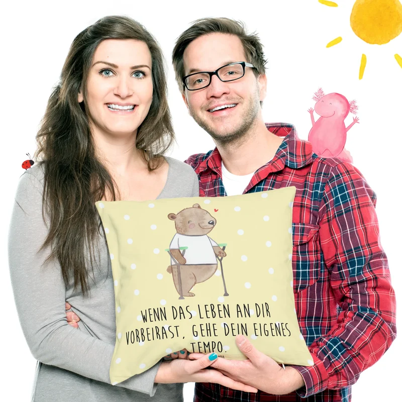 40x40 Kissen Bär Beinamputation