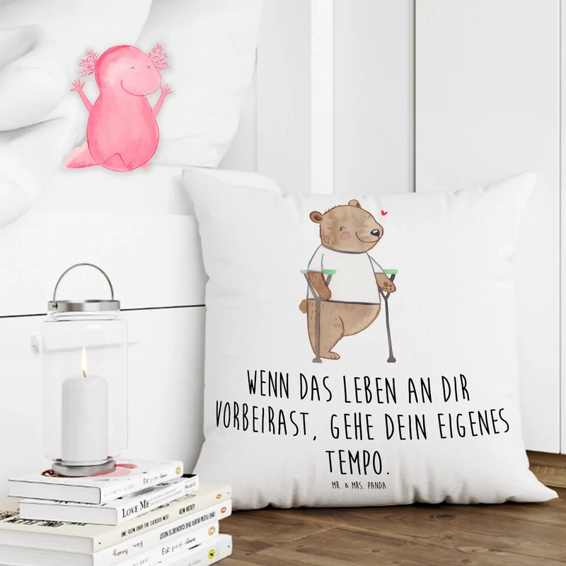 40x40 Kissen Bär Beinamputation