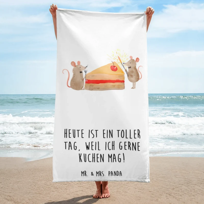 XL Badehandtuch Mäuse Kuchen