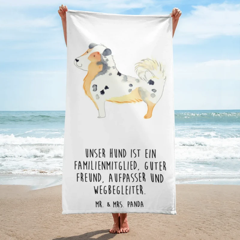 XL Badehandtuch Hund Australien Shepherd