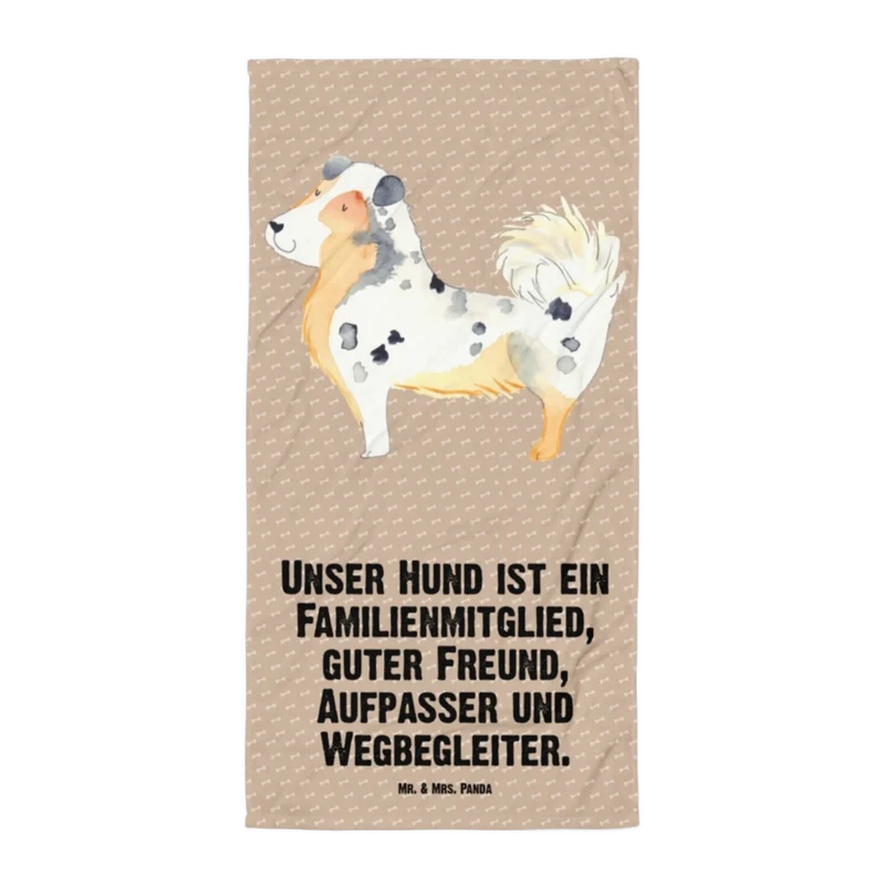 XL Badehandtuch Hund Australien Shepherd
