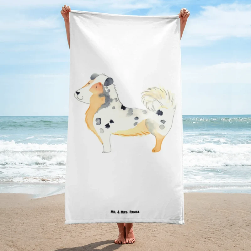 XL Badehandtuch Hund Australien Shepherd