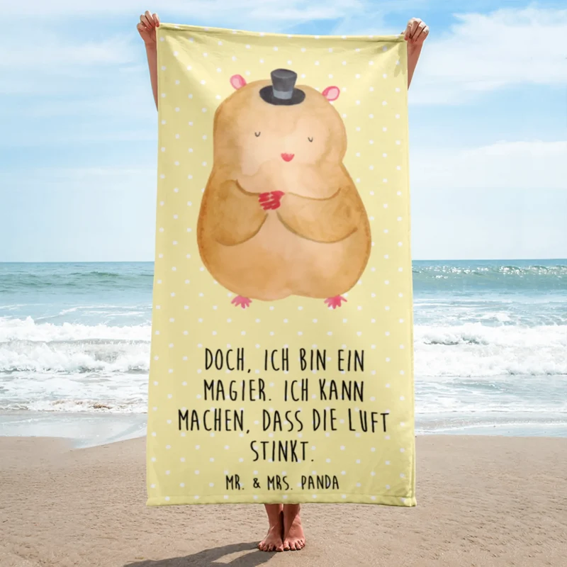 XL Badehandtuch Hamster Hut