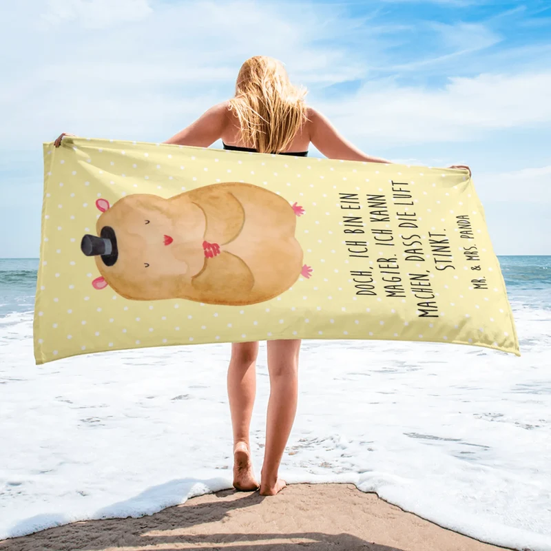 XL Badehandtuch Hamster Hut