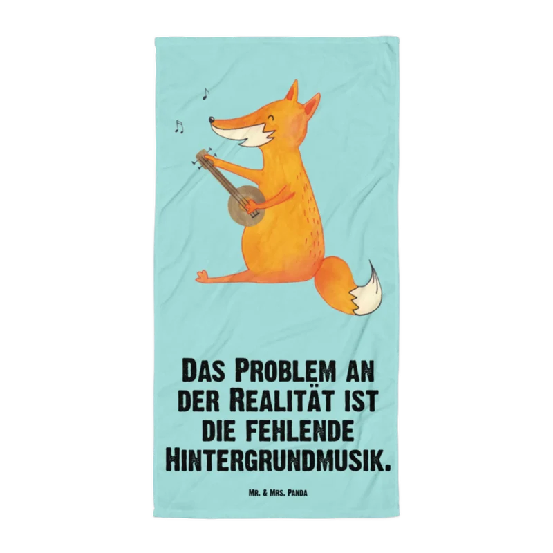 XL Badehandtuch Fuchs Gitarre