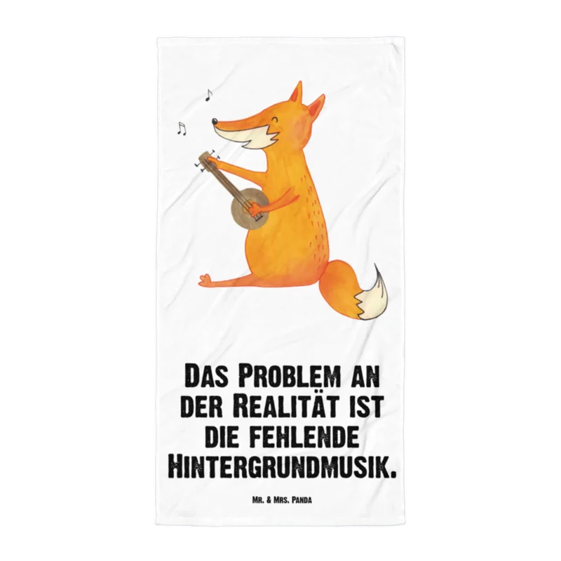 XL Badehandtuch Fuchs Gitarre