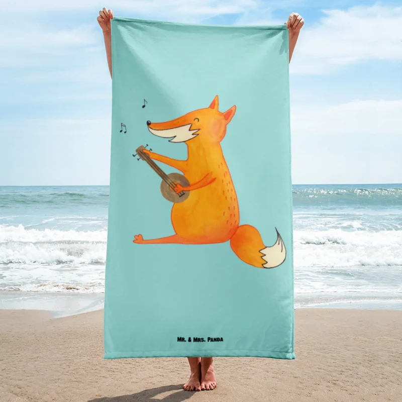 XL Badehandtuch Fuchs Gitarre