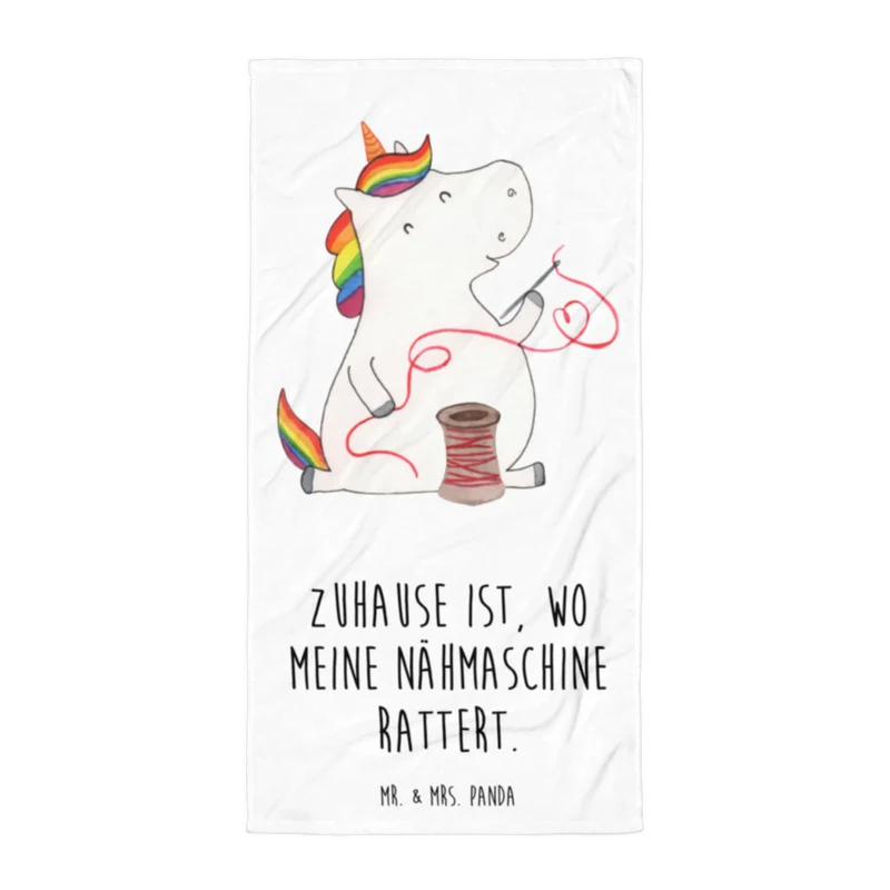 XL Badehandtuch Einhorn Näherin