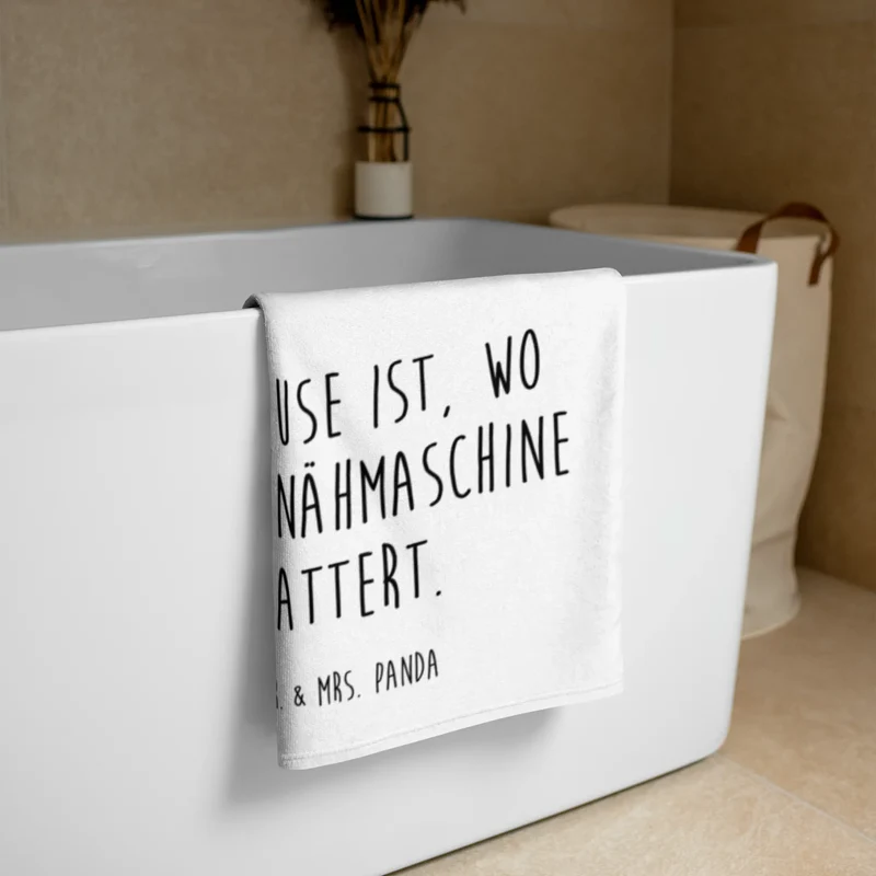 XL Badehandtuch Einhorn Näherin
