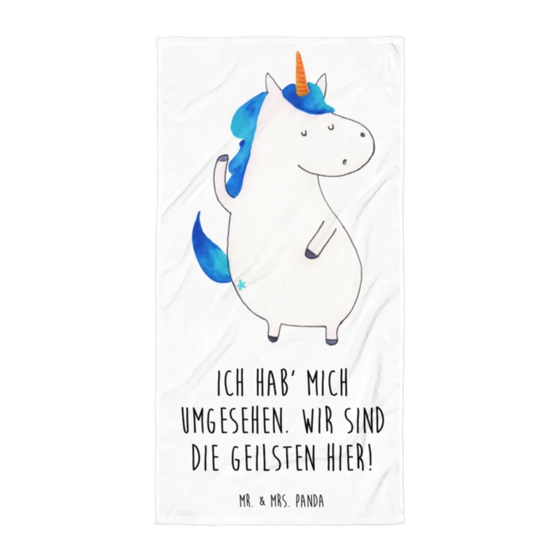 XL Badehandtuch Einhorn Mann