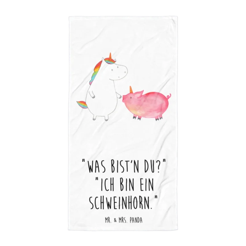 XL Badehandtuch Einhorn Schwein