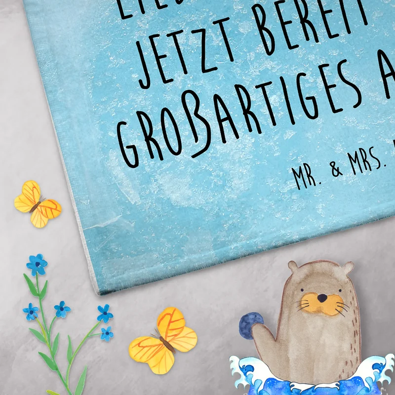 Gästehandtuch Pinguin & Maus Wanderer