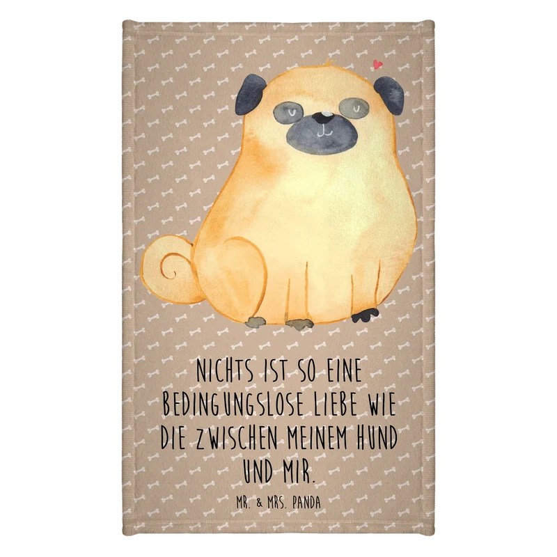 Gästehandtuch Mops
