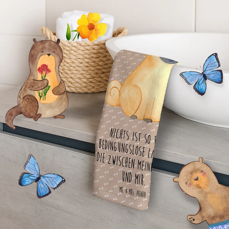Gästehandtuch Mops