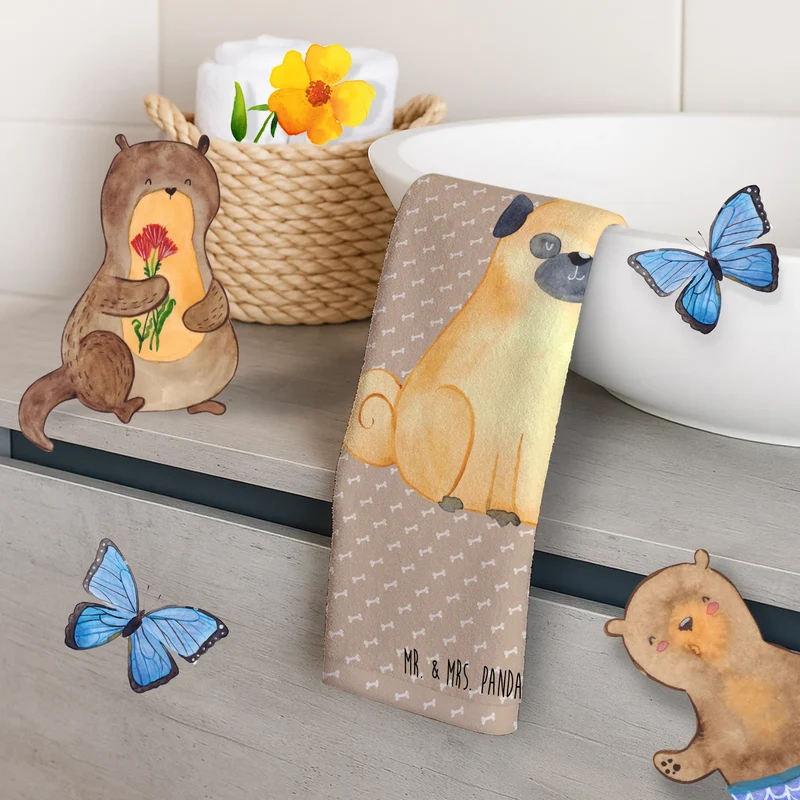 Gästehandtuch Mops