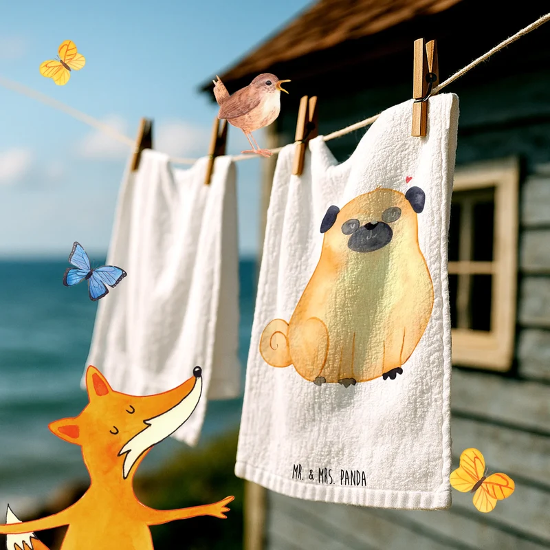 Gästehandtuch Mops