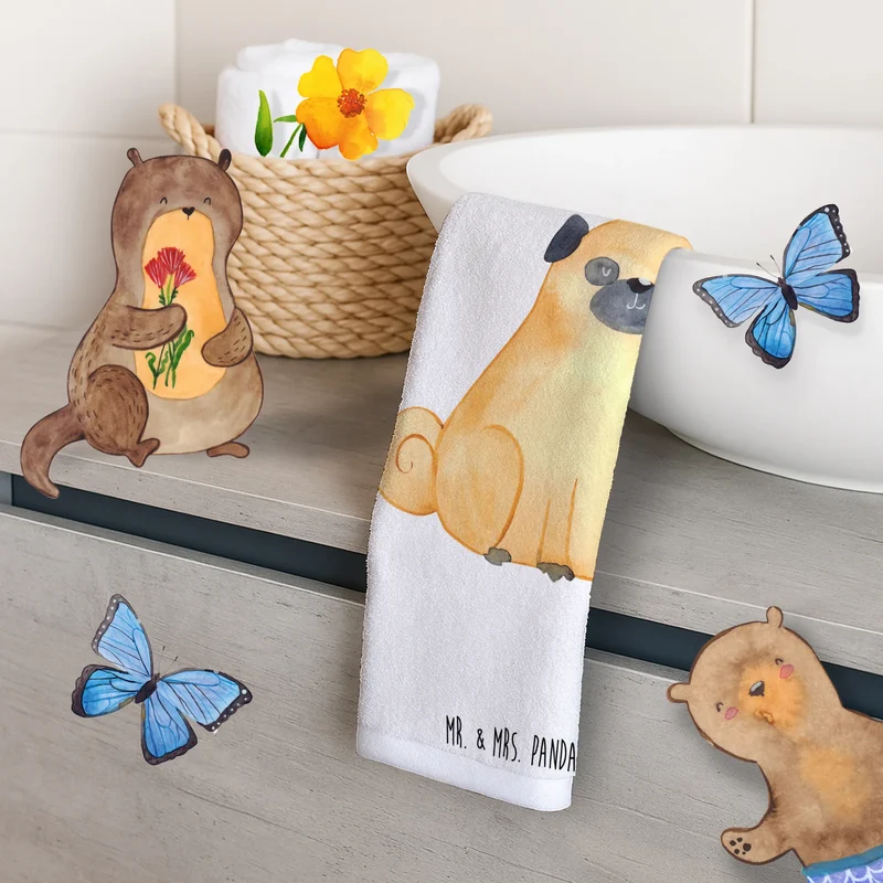 Gästehandtuch Mops