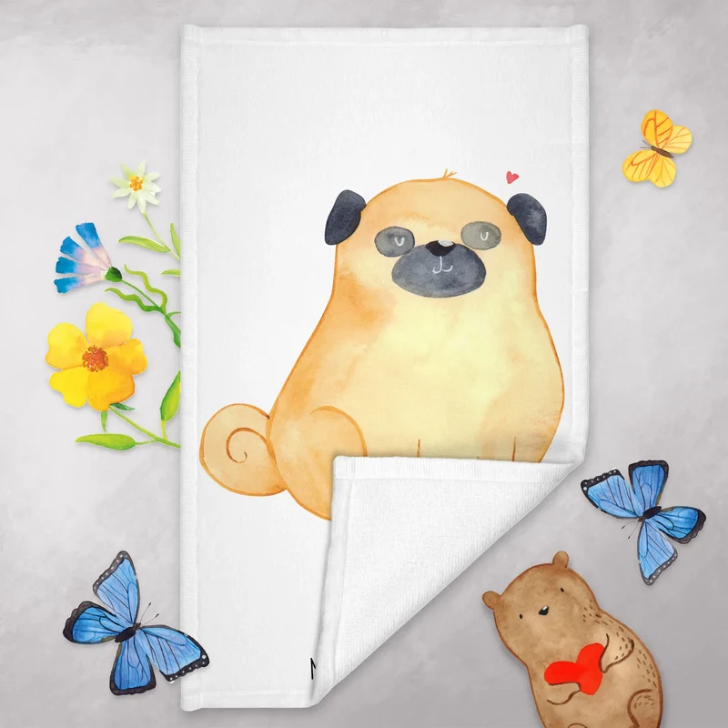 Gästehandtuch Mops